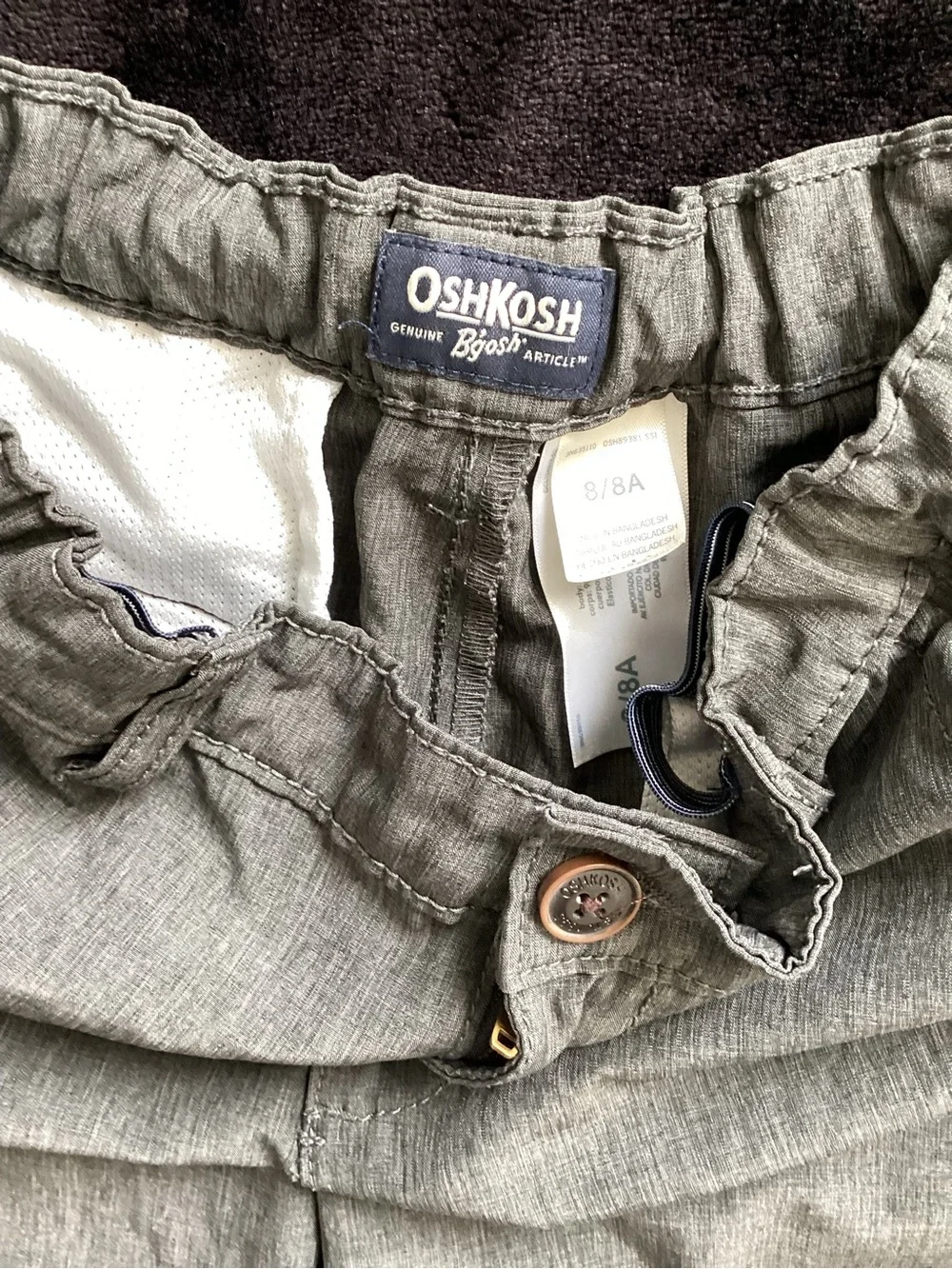 OshKosh B'gosh Light Gray Flat-Front Boys' Shorts